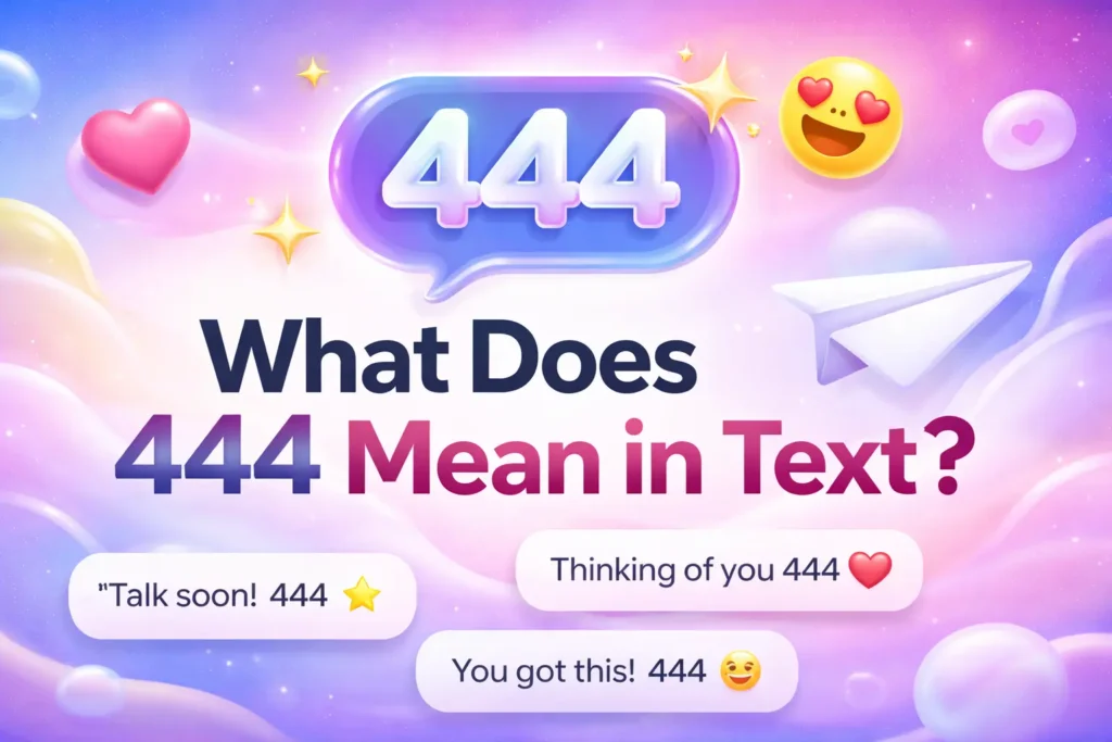 What Does 444 Mean in Text