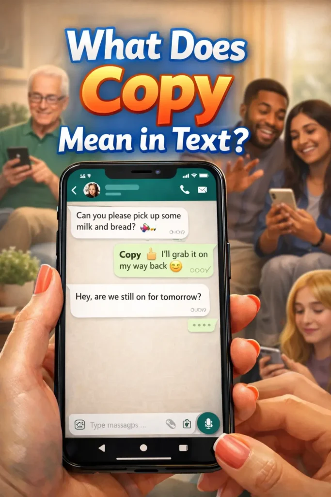 What Does Copy Mean in Text