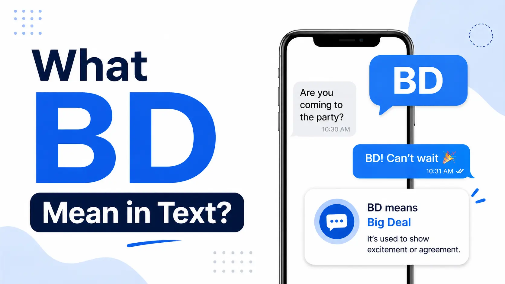 What BD Mean in Text
