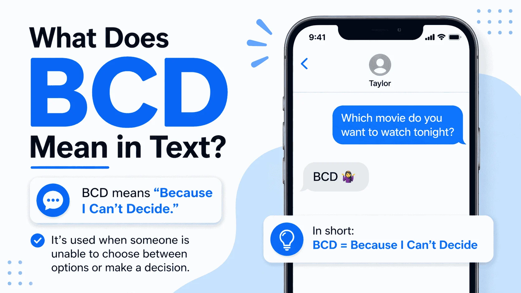 What Does BCD Mean in Text