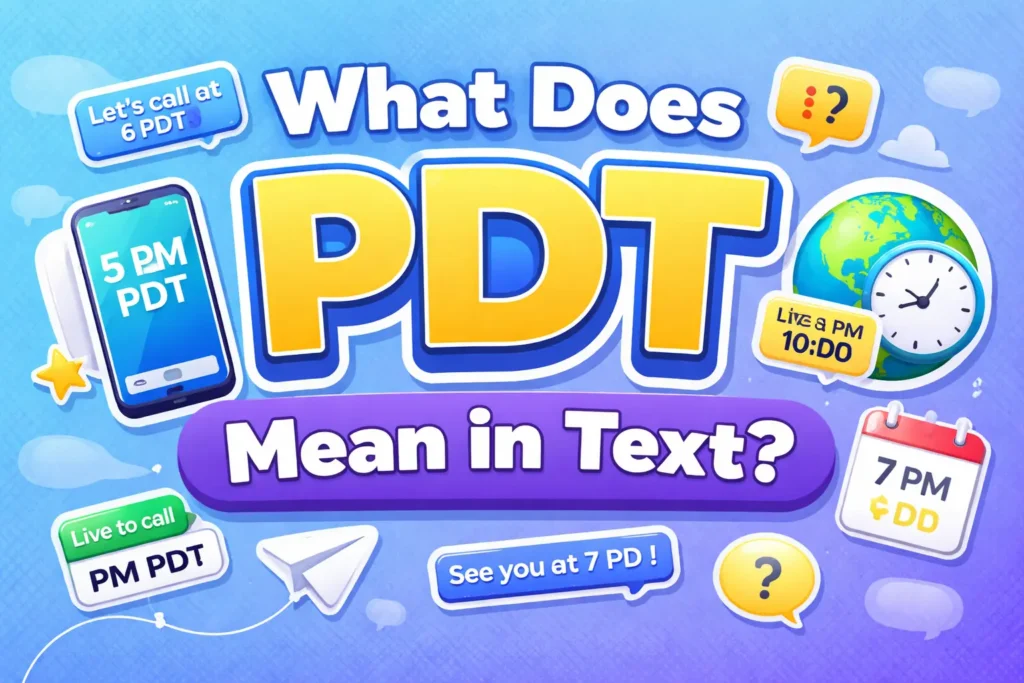 What Does PDT Mean in Text