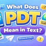 What Does PDT Mean in Text