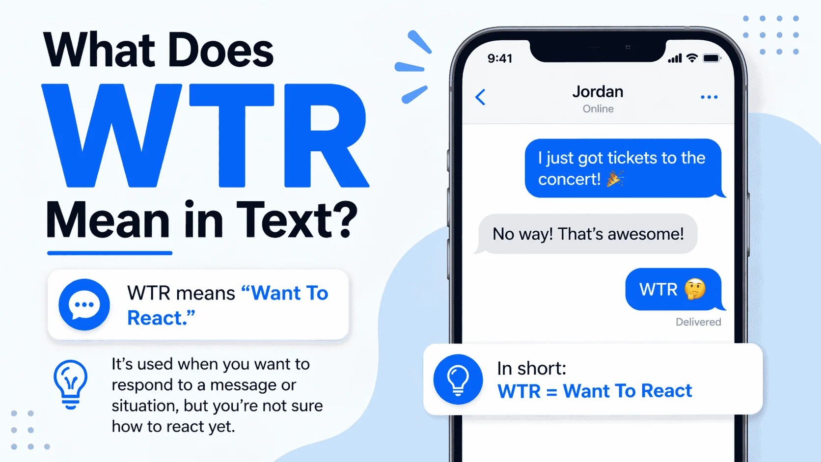 What Does WTR Mean in Text