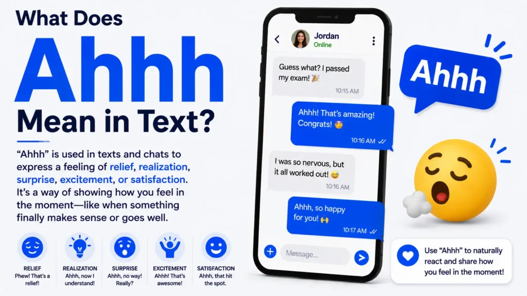 What Does Ahhh Mean in Text