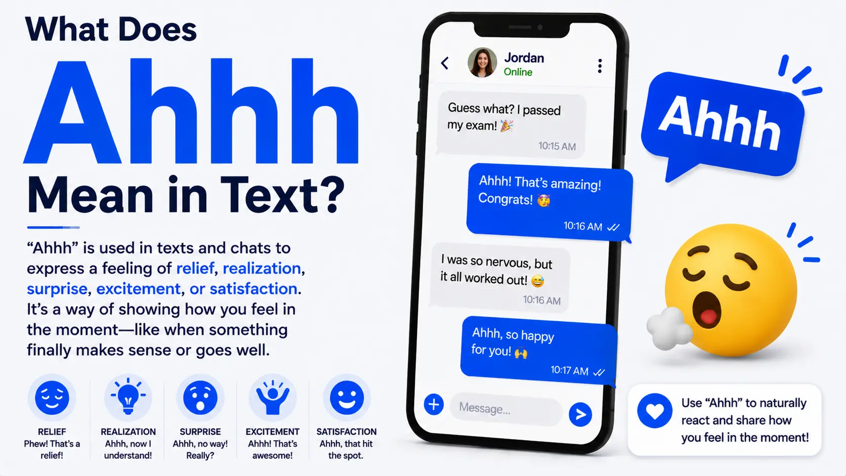 What Does Ahhh Mean in Text