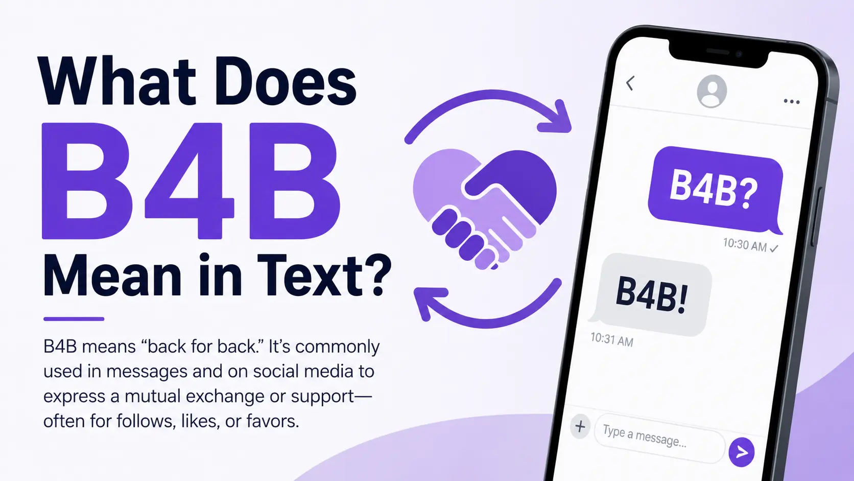 What Does B4B Mean in Text