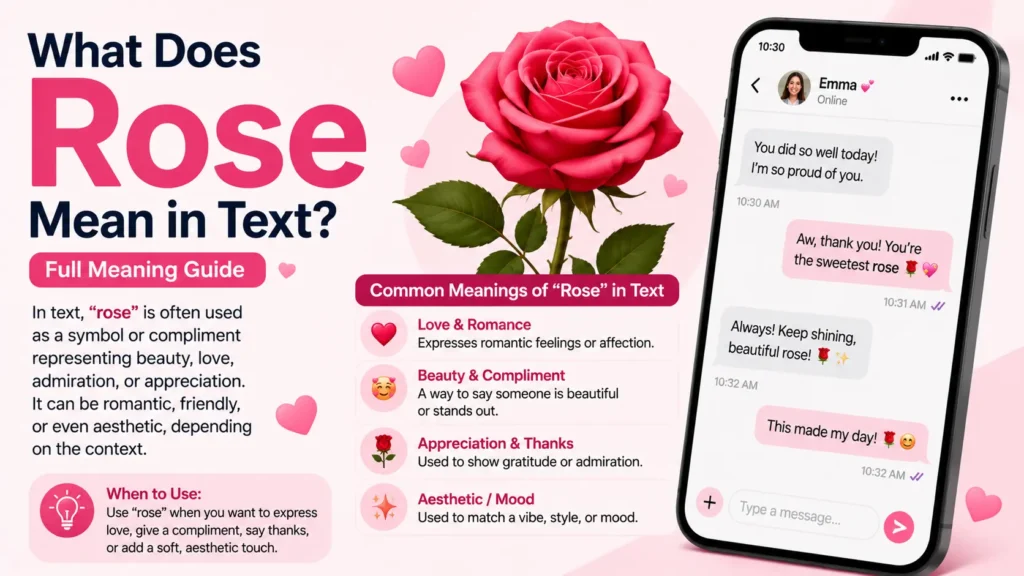 What Does Rose Mean in Text