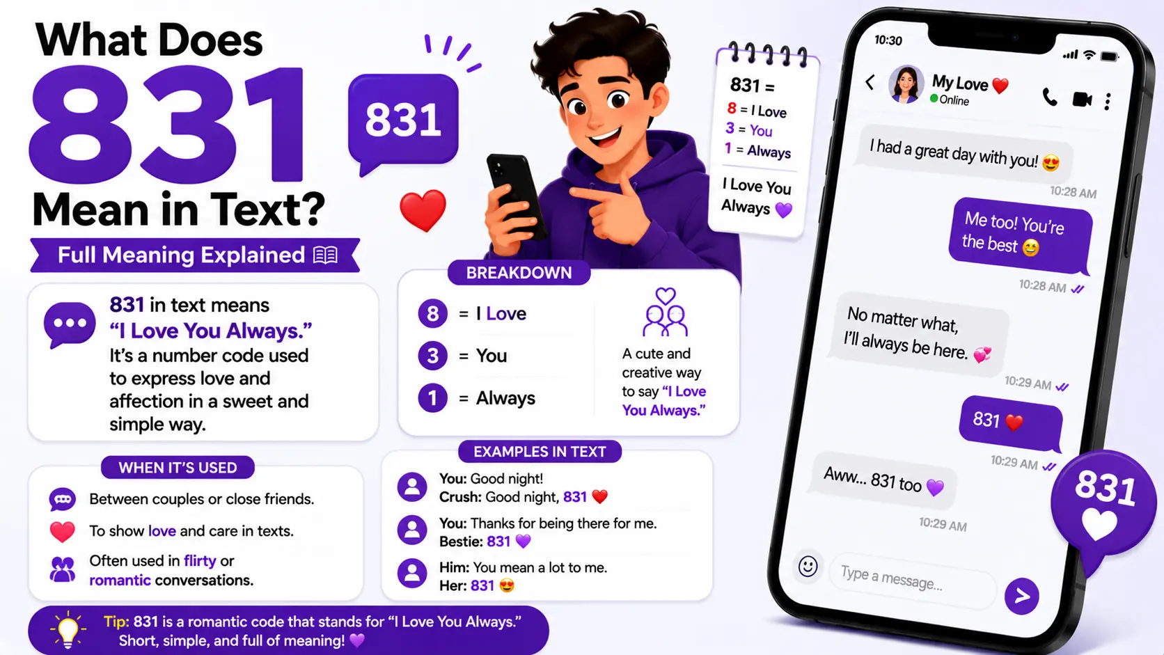 What Does 831 Mean in Text