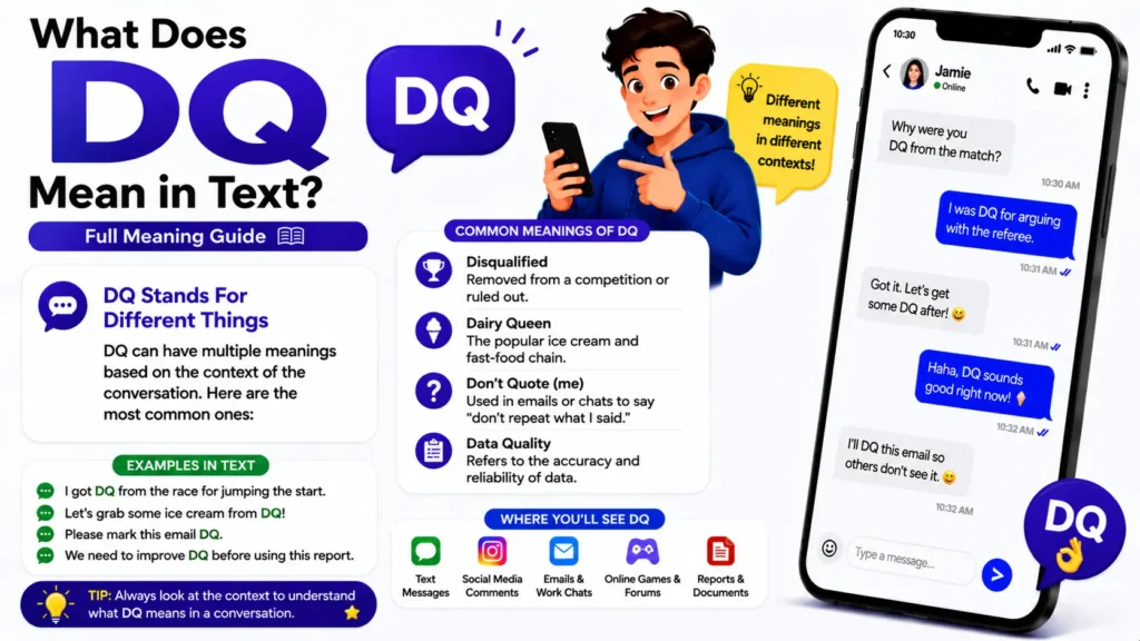 What Does DQ Mean in Text