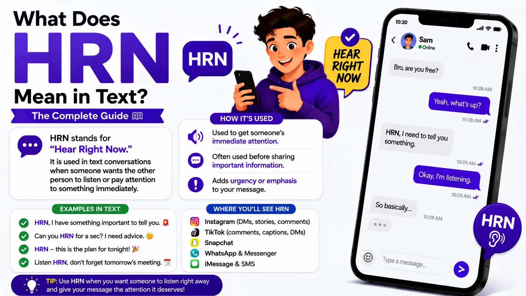 What Does HRN Mean in Text