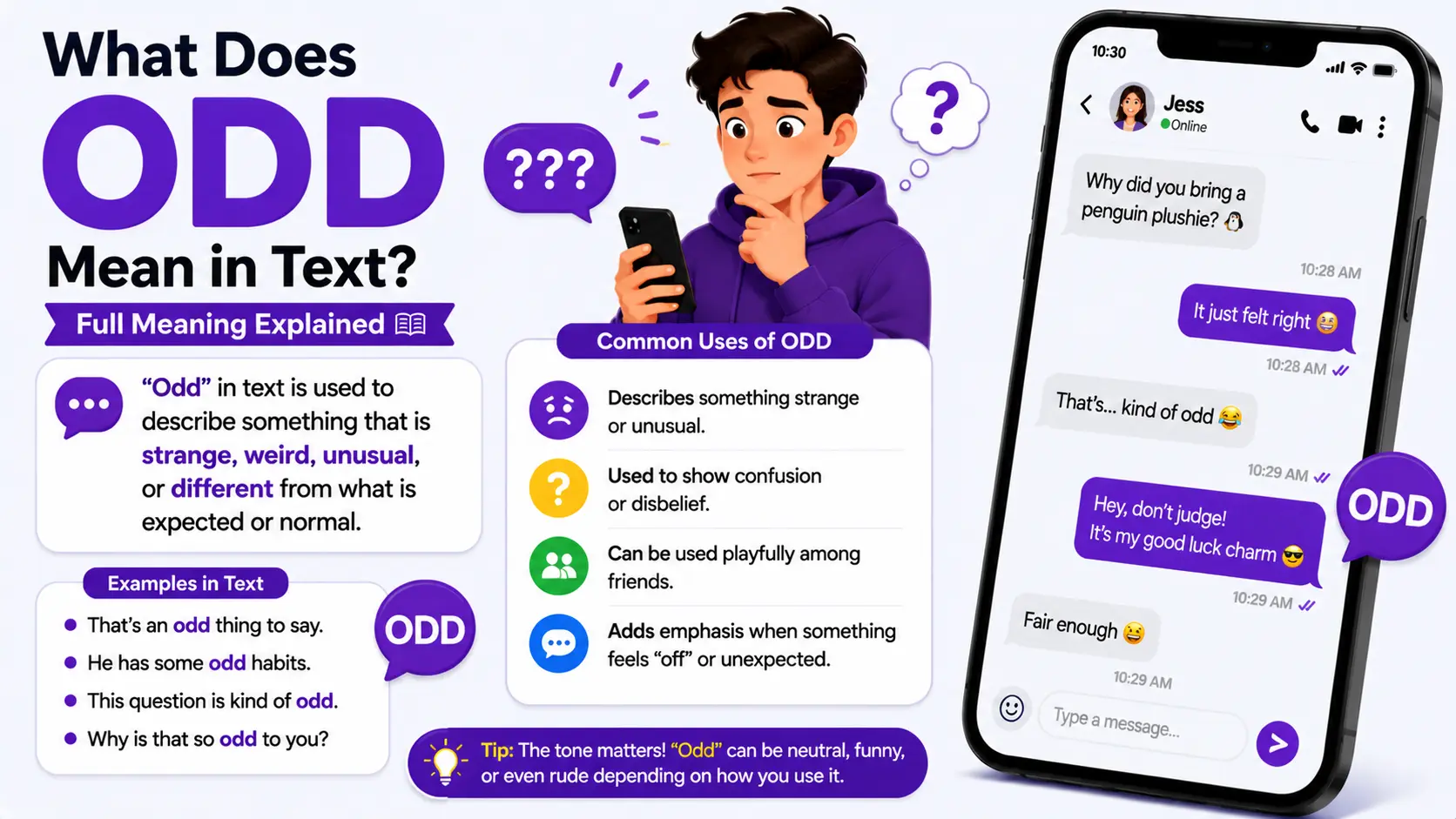 What Does Odd Mean in Text