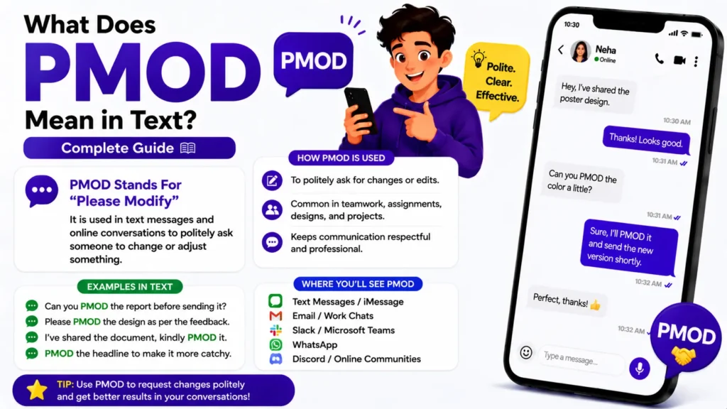 What Does PMOD Mean in Text