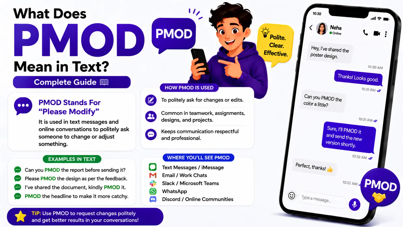 What Does PMOD Mean in Text