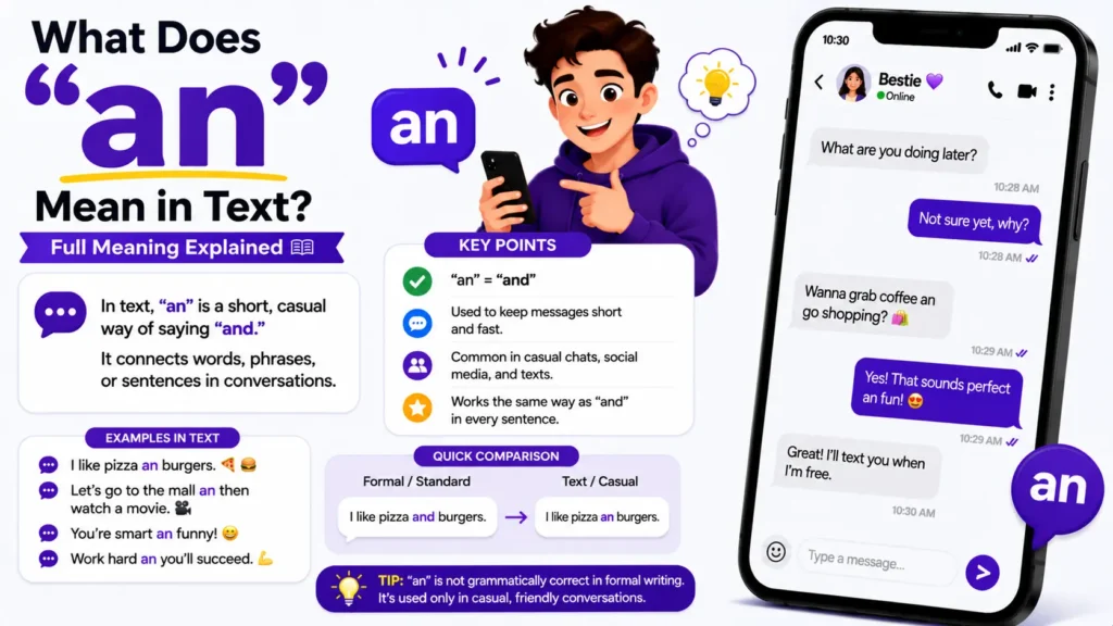 What Does “an” Mean in Text