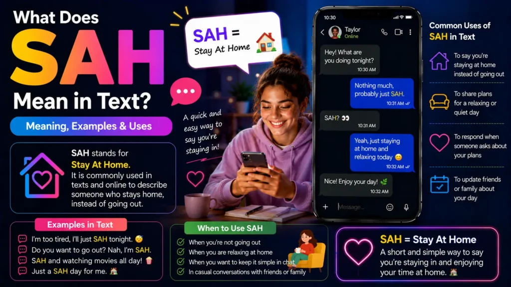 What Does SAH Mean in Text